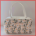 マーガレット刺繍バッグ　白