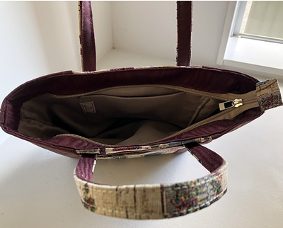 赤　ゴブラン織りバッグ