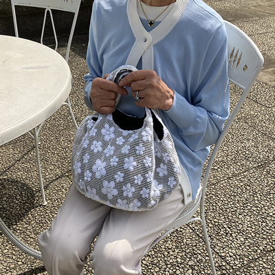 メッシュバッグ　ネイビー
